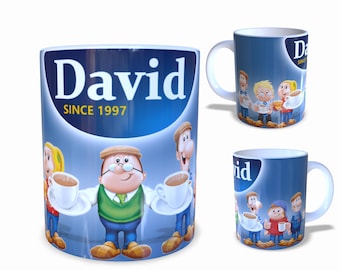 Gepersonaliseerde op Tetley-thee geïnspireerde mok - Cadeau voor theeliefhebbers! - Nieuwigheid - Grappig - Verjaardag -
