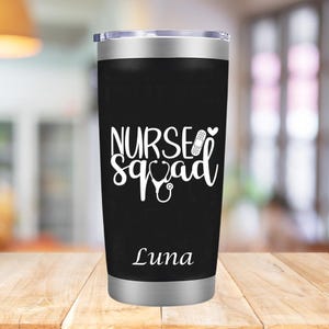 Copo de enfermagem para equipe de enfermagem, presente de formatura para futuros enfermeiros da escola de enfermagem, presente para colegas de trabalho com nome personalizado
