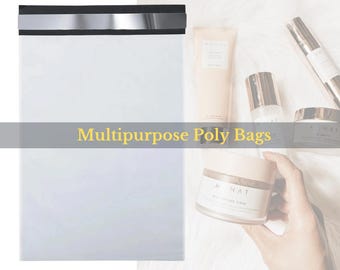 500 Pcs 5"x7" Poly Mailer Shipping Mailing Envelopes Self Sealing Plastic Lightweight White Bags Waterproof Cosmetics Accessories Packaging