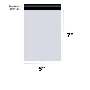 100 Stück 5 "x 7" Poly Mailer Versandversand Umschläge Selbstklebende Leichte Weiße Kunststofftaschen Wasserdicht