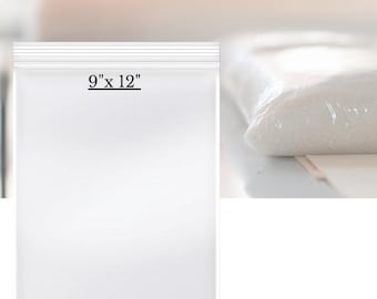 500 buste in polietilene richiudibili da 22,9 x 30,5 cm, trasparenti, trasparenti, per esporre magliette, articoli di arte e artigianato