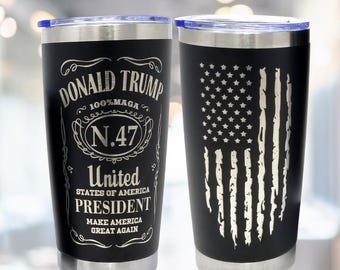Caneca de Natal Make America Great Again, copo de café Trump 2024 Eleição Partido Presidente Democrata Presente Viagem Copo Gravado a Laser MAGA