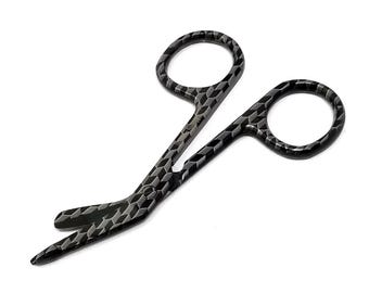 Engraved Weaves Bandage Scissors: Colorful 3.5" Stainless Steel Vet Tech Gift