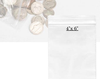 500 pz 4" X 6" buste in plastica trasparente con chiusura forte e sigillata, trasparenti, richiudibili, da 2 milioni, riutilizzabili/durevoli, per imballaggio.