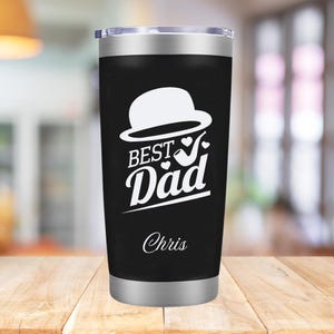 Personalized Cute Dad Coffee Mug, Perfect Gift for Father&#39;s Day Coffee Break, Wine Tumbler Dad Mug - Best Dad Ever - Custom Dad&#39;s Name