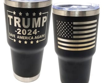 Trump 2024, presentes Trump, caneca de viagem com bandeira americana, caneca de viagem feita nos Estados Unidos - copo com isolamento duplo - 30 oz, designs patrióticos