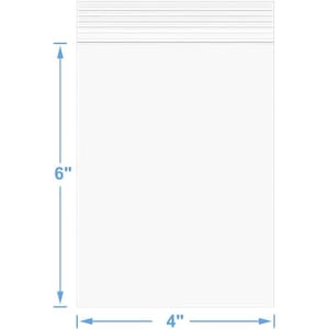 100 sacs de 10,2 x 15,8 cm (4 x 6 po.) à prise solide, poly plastique transparent refermable, sacs transparents de 2 mil, emballage réutilisable/durable