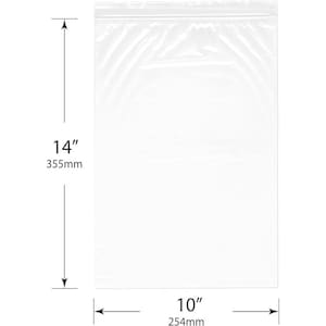 100 sacs de marchandise plats 10 x 14 po, pochette refermable transparente en plastique poly pour emballage | Enveloppes refermables avec cadenas