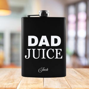 Personalisierte Laser gravierte Flachmann, benutzerdefinierte 8 Unzen Flachmann, Trinkflasche, Vatertagsgeschenk, Trauzeuge Geschenk, Geschenk für Vater, bestes Geschenk für ihn