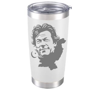 Imran Khan Tribute Mug | Iconic Leader & Cricket Legend | Pakistani Pride Gift | Engraved Insulated Tumbler 20oz | Gift for PTI Supporters