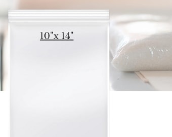 500 pezzi 10 "x 14" buste richiudibili trasparenti in plastica poli per l'imballaggio buste richiudibili con chiusura superiore buste borse per merci piatte
