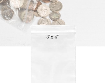 Doorzichtige plastic zakjes van 500 stuks 3 x 4 inch, 2 mil dik, hersluitbaar topslot kleine minizakjes container voor kralen opslag sieraden