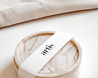Sottobicchieri in marmo Jesmonite fatti a mano - Set da 3 - Ecologici