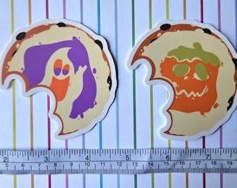 Adesivi per biscotti di Halloween spettrali
