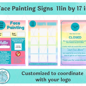 Customizable Face Painting Signage