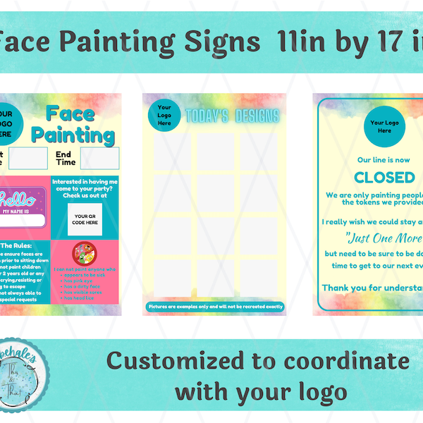 Face Painting Sign Etsy