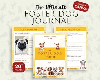 Foster Dog Journal Gift Dog Lover Foster Dog Gifts For Dog Rescue Dog Diary Journey About Shelter Dog Adoption Story