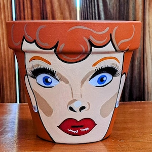 Pot de fleurs Lucille Ball, Décoration « I Love Lucy », Décoration vintage, Pot de fleurs d'intérieur, Jardin d'intérieur, Cadeaux « I Love Lucy », Décoration rétro