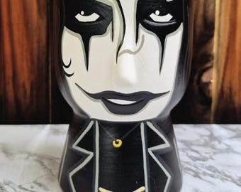 The Crow: Eric Draven Hand-Painted Planter - Ceramic Planter, Gothic Home Decor - Comic Book Art