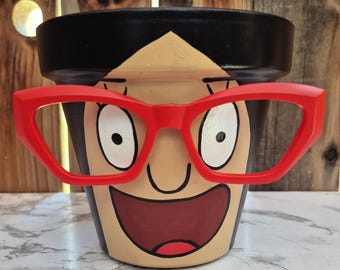 Bob's Burgers: Linda Belcher Planter - Flower Pot with Glasses - Mom Gifts