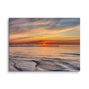 Sunset Baltic Sea beach Zingst