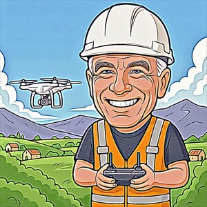 Custom Drone Operator Caricature Portrait | Personalized Drone Pilot Gift | Quadcopter Cartoon | Fun Drone Lover Gift for Brother & Hobbyist image 3