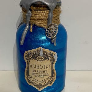 Blue and Silver Shimmering Alihotsy Draught Potion Apothecary