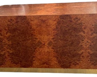 Custom Made in USA Genuine Burl Wood Coffee Table Cube Cocktail Table American Made Furniture
