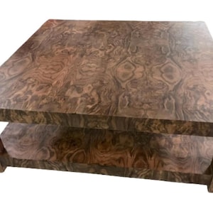 Custom Made to Order Genuine Burl Wood Coffee Table Cocktail Table Custom Made Furniture Made in USA