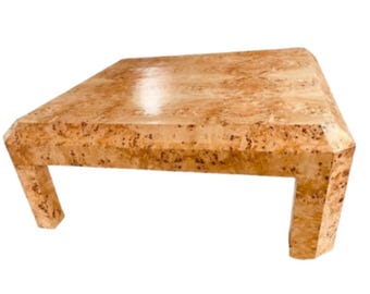Custom Made to Order Genuine Burl Wood Coffee Table Cocktail Table Custom Made Furniture Made in USA