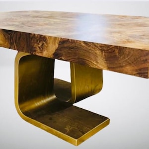 Custom Made to Order Burl Wood Coffee Table Cocktail Table Custom Made Furniture Made in USA