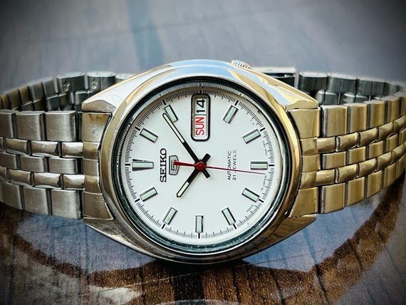 Seiko 5 automatic white dial new arrivals