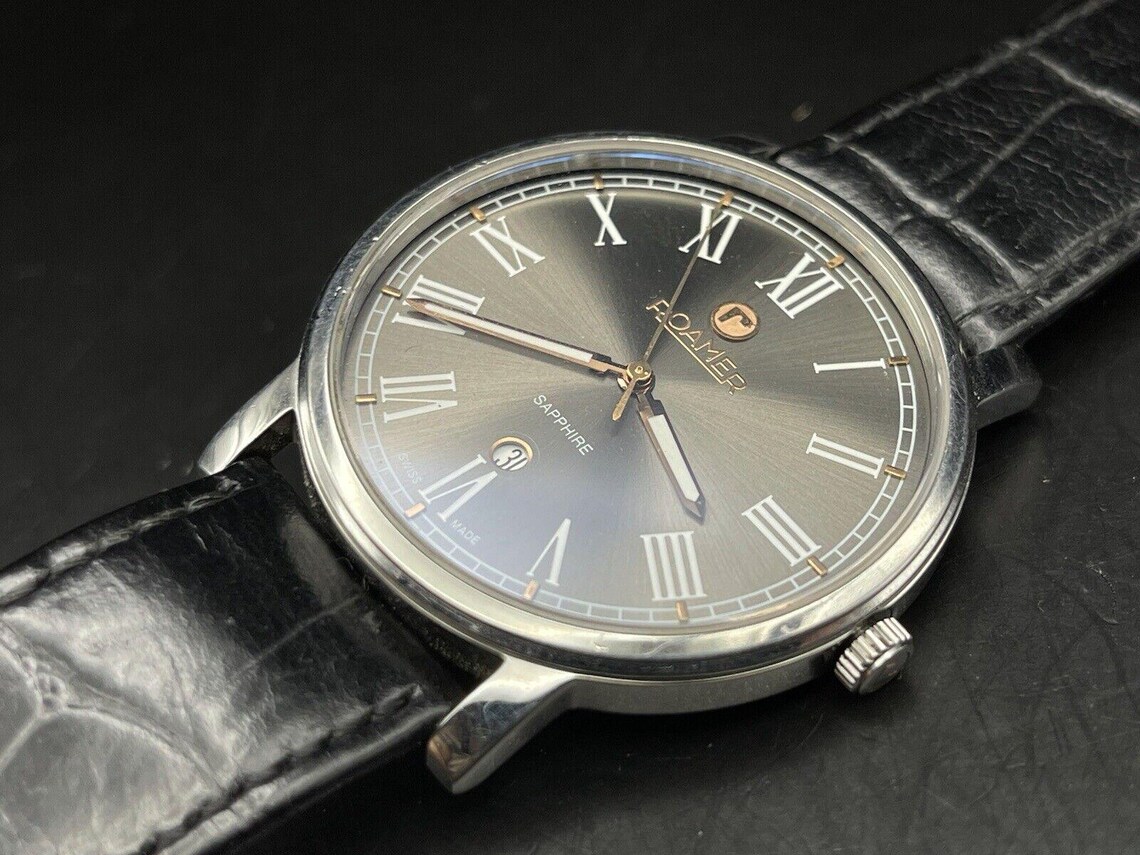 Montre chronographe ROAMER SAPHIRE SC2124 SWISS ETA G15 211 Fonctionne Montre chronographe ROAMER SAPHIRE SC2124 SWISS ETA G15 211 Fonctionne