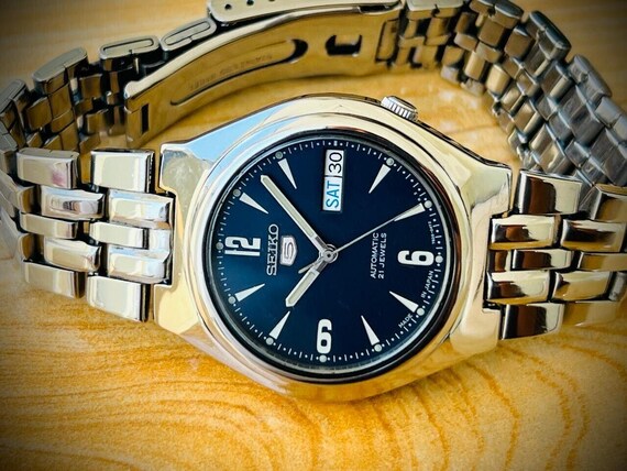 Seiko herenhorloge blauwe wijzerplaat best sale