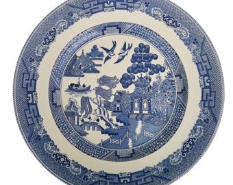 Johnson Bros Blue Willow Salad Plates Set of 2 Made in England Blue White China