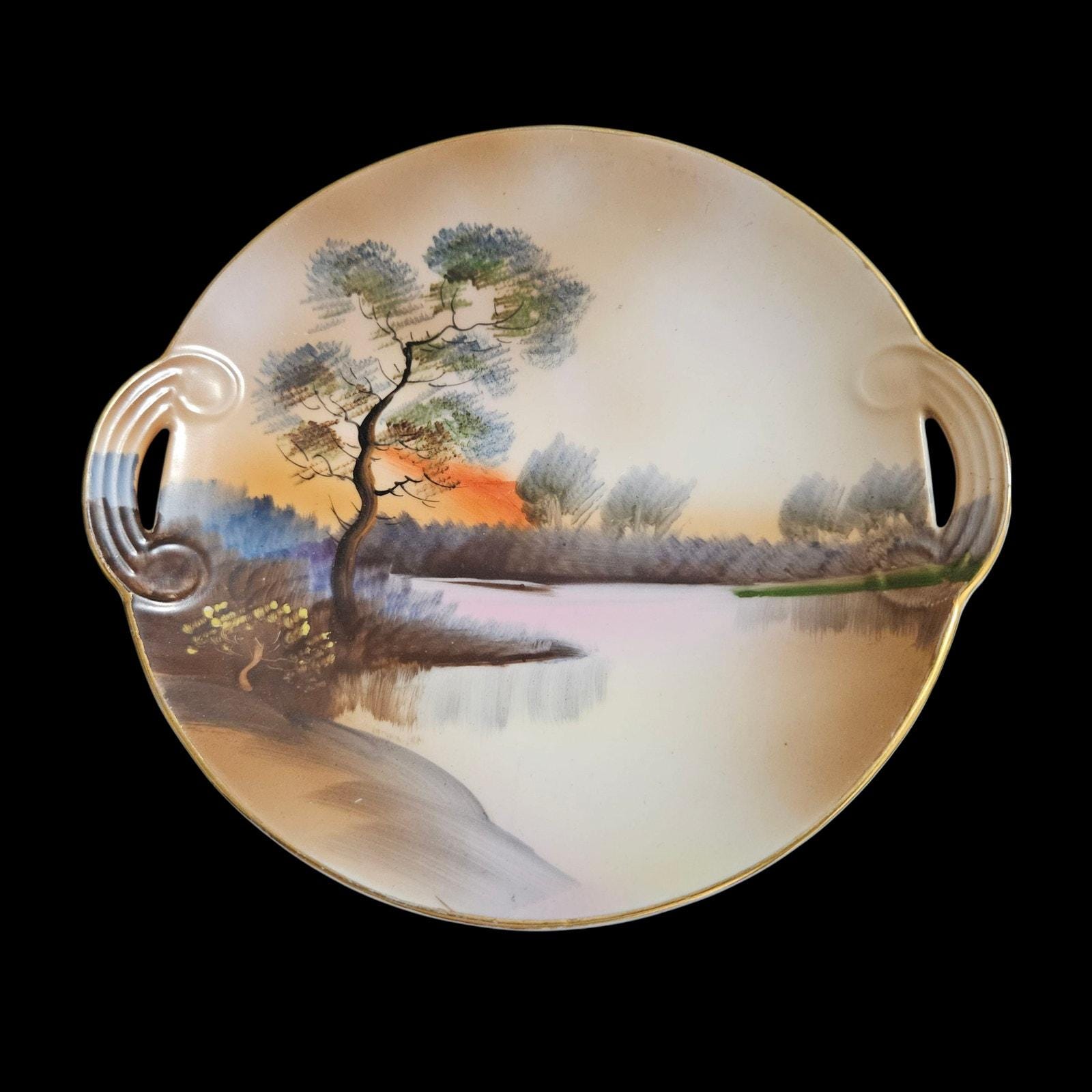 Noritake Lake Scene - Etsy