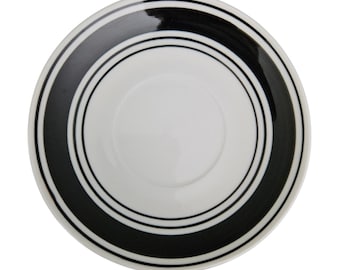 Mainstays Home Black & White Striped Saucer Plates Set of 4 Replacement