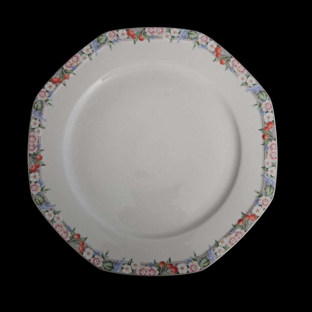 Christopher Stuart Floral Park Octagonal Platter Fine China Serving - Etsy