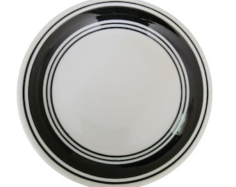 Mainstays Home Black & White Side Plates Set of 4 Round Stoneware Dinnerware