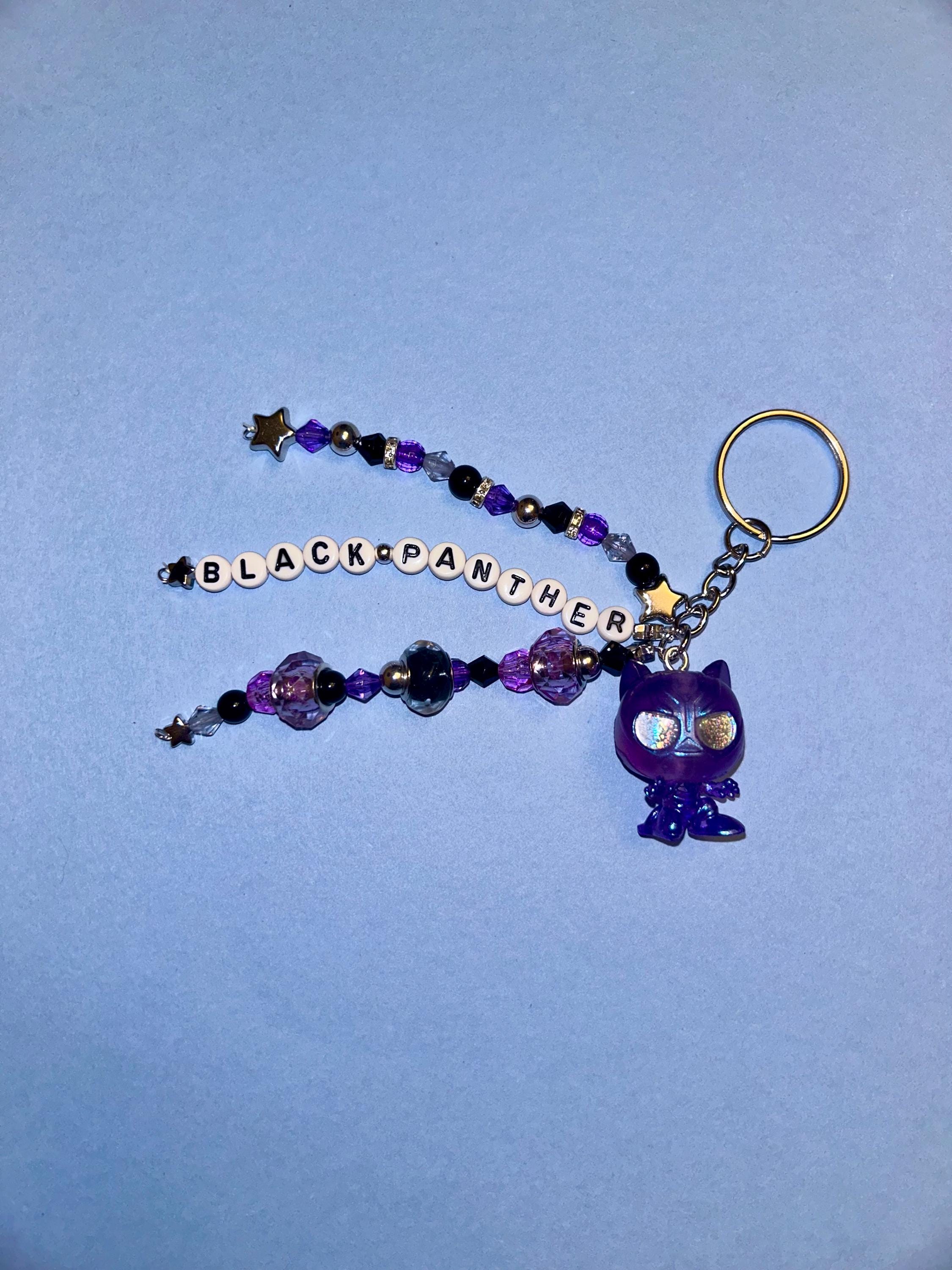 Black Panther Keychain - Etsy