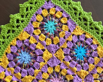 Handmade Crochet Decor Mat: Vintage Style Accent Rug