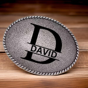 Hebilla de cinturón occidental personalizada como regalo para padrinos de boda Hebilla de cinturón personalizada para hombre Hebilla de cinturón con monograma para él Hebilla de vaquero grabada