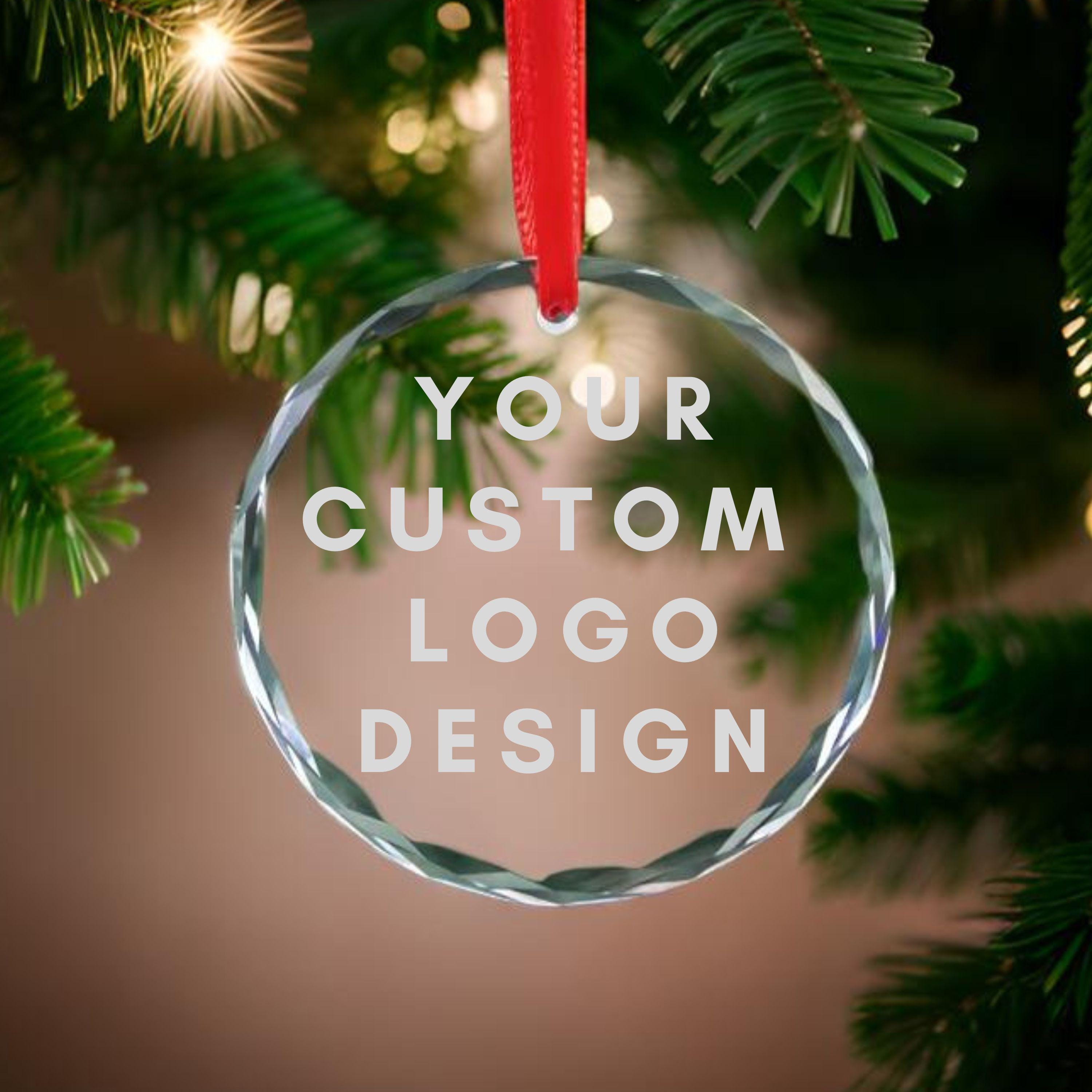 Engraved Photo Crystal Glass Ornament - Personalized Christmas Gifts for Family, Pet Photo on Glass Ornament, Unique Christmas Gifts