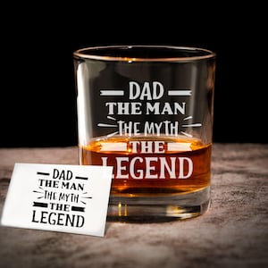 Dad Whiskey Glass, Father&#39;s Day Whiskey Glasses, Family Whiskey Glass, Father&#39;s Day Whiskey Glass