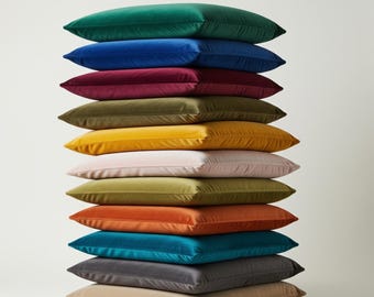 Weicher Samtkissenbezug: Rustikales Dekokissen, verschiedene Farben