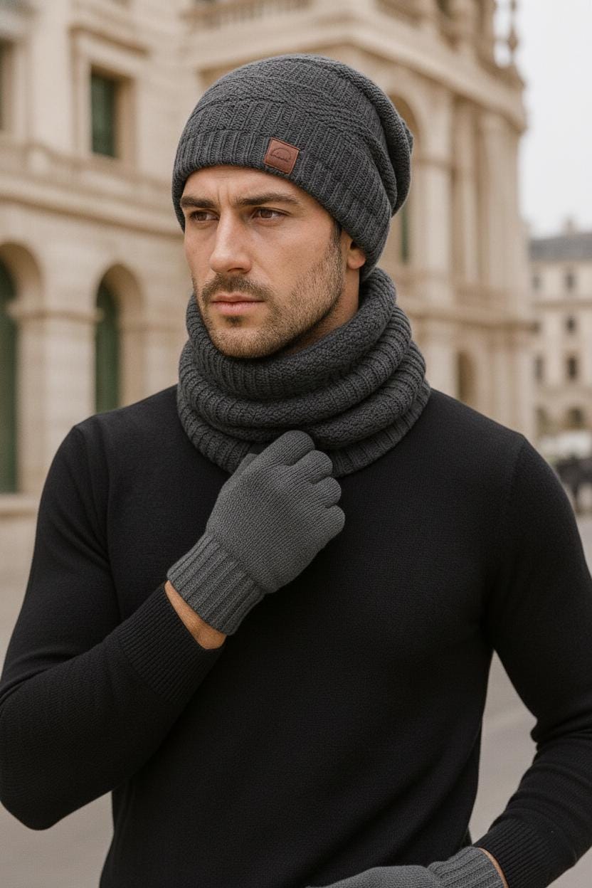 Angora & Cotton French Style Beret Hat - Winter Beanie With Rabbit Hair Blend