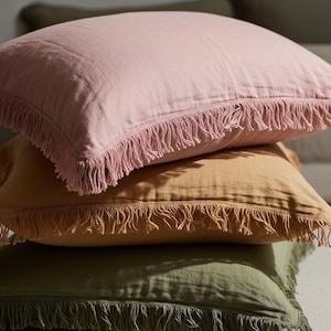 Soft Cotton Pillow Cover: Rustic Throw Cushion Case