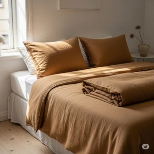 European Flax Linen Bedding Set: Natural, Breathable, Stonewashed