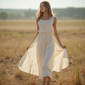 Long Linen Skirt, Summer Linen Skirt, Boho Linen Skirt, Cotton Linen Flowy Skirt For Women, Summer Beach Skirt, Bohemian Dress