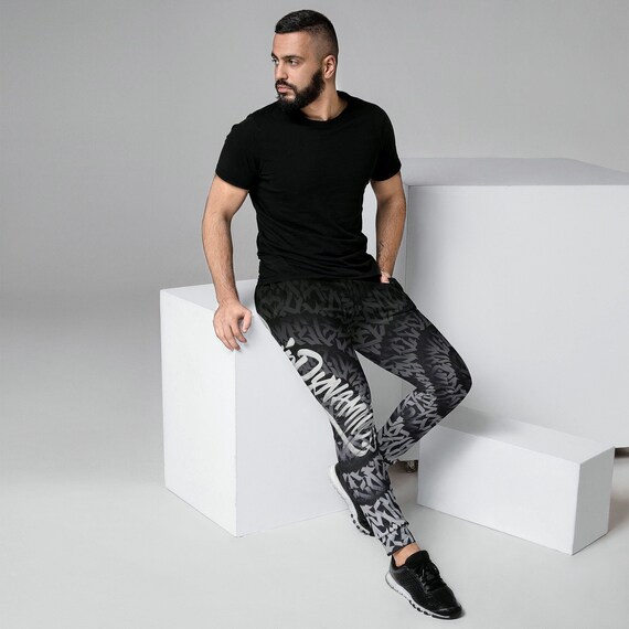 Buy Men s Urban Graffiti Joggers Stylish Black Gray All over Print Sweatpants Comfortable Athletic Streetwear Pants Online in India Etsy